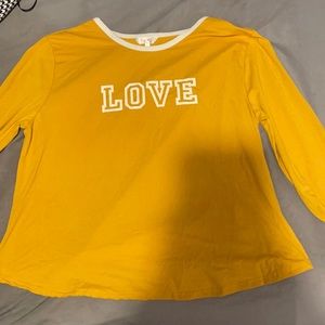 Stella Tweed Yellow “Love shirt”